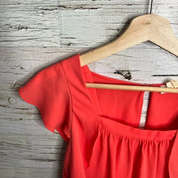 Meadow rue  orange blouse top Anthropologie size 2 - Picture 3 of 10